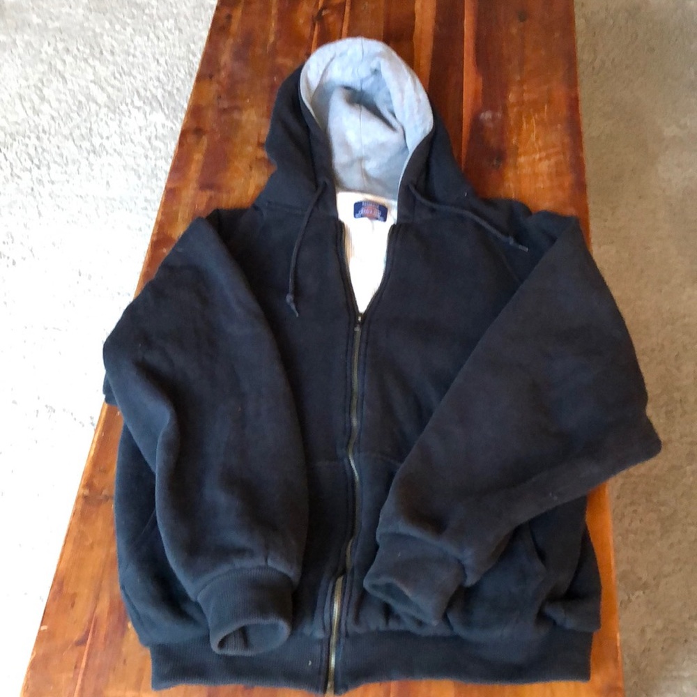 Black Thermal-lined Dickies zip up hoodie medium